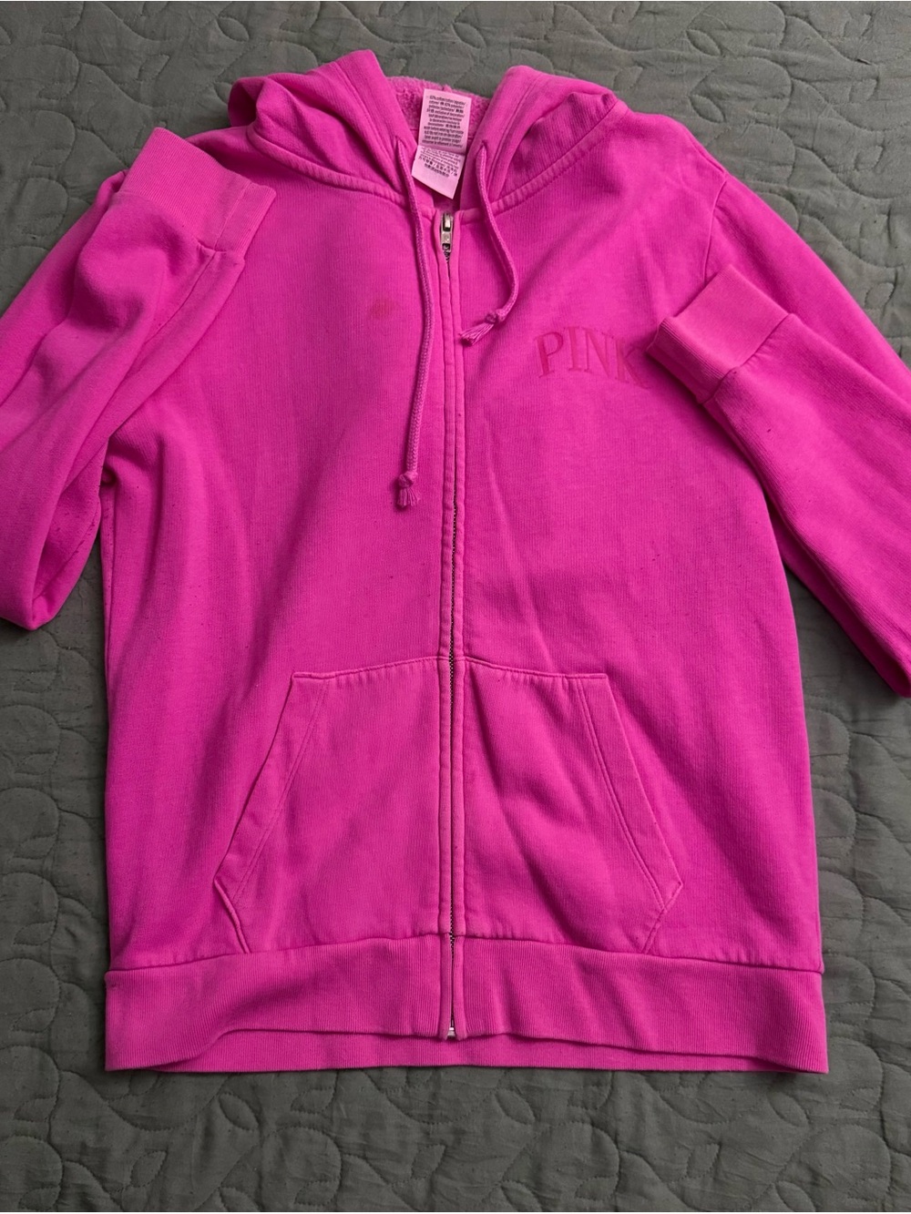 PINK Victoria's Secret Hot Pink Full-Zip Hoodie for Kids